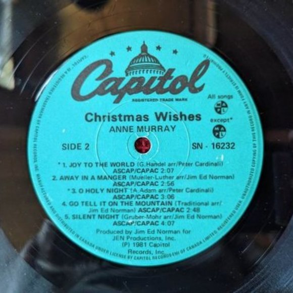Vintage Anne Murray Vinyl LP – Christmas Wishes – c 1981 - Picture 6 of 12